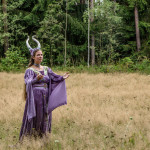 Kleid und Kopfschmuck Gehörnte - malificent style